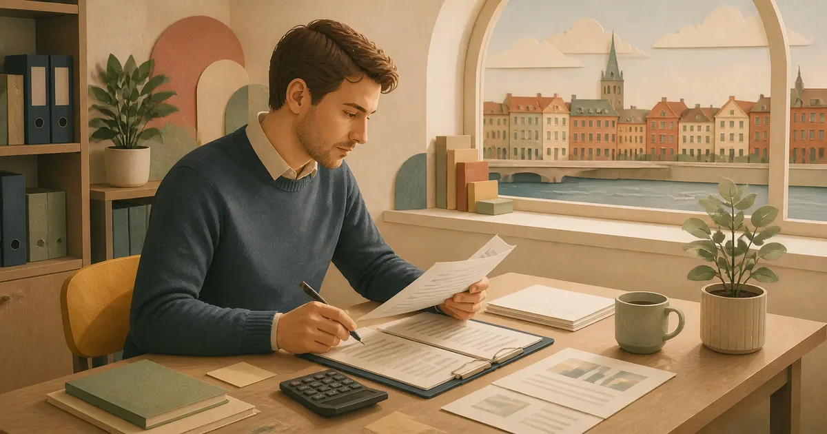 Editorial illustration for: Accountant Salary in Denmark 2026: Complete Guide to Revisor Løn