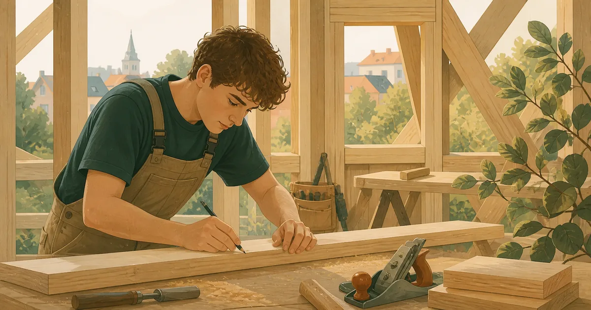 Editorial illustration for: Carpenter Salary in Denmark 2026: What Do Carpenters Earn?