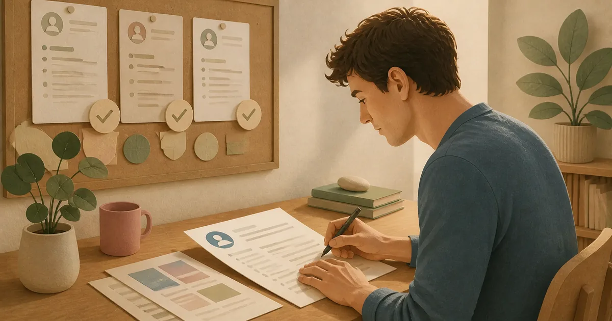 Editorial illustration for: How to Write a CV in 2026: 12 Expert Tips + Free Templates