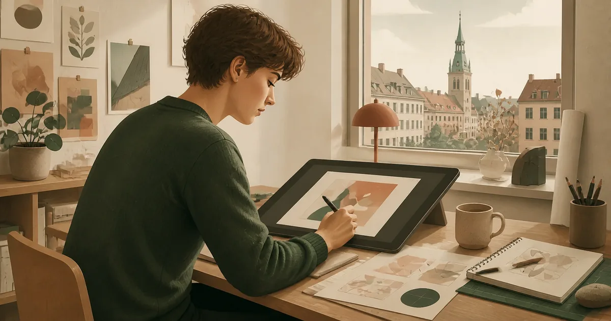 Editorial illustration for: Graphic designer Salary in Denmark 2026: What Do Graphic designers Earn?