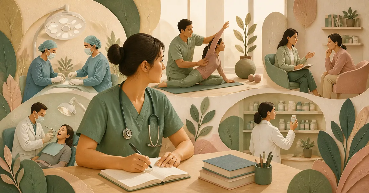 Editorial illustration for: Healthcare Careers 2026: Salaries, Roles and Growth Paths
