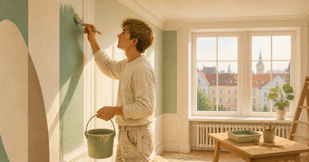 Editorial illustration for: Painter Salary in Denmark 2026: What Do Painters Earn?