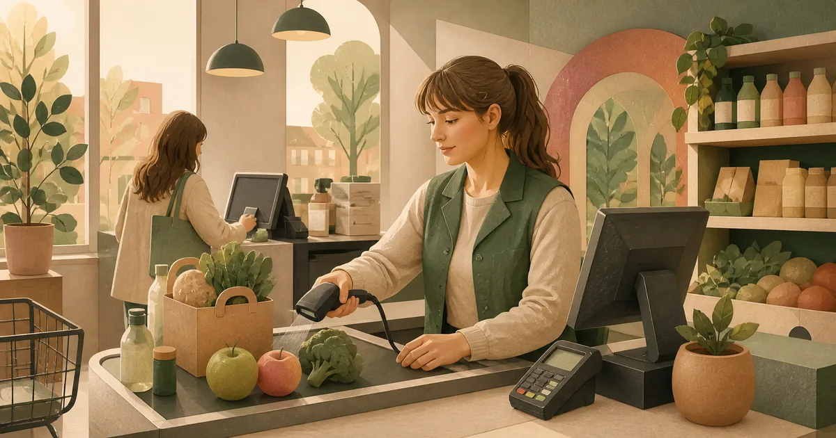 Illustration til: Kasseassistent løn 2026: Hvad tjener kasseassistenter?