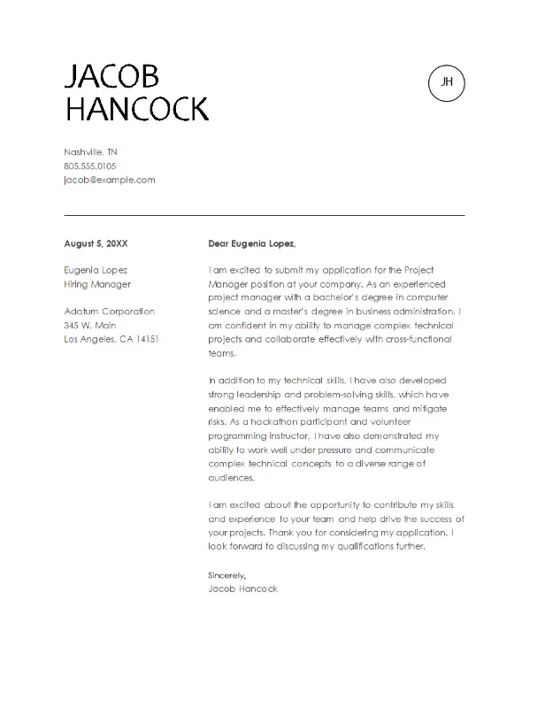 Leder ansøgning eksempel 3