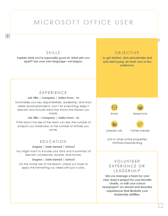 Sharp and Clean CV template