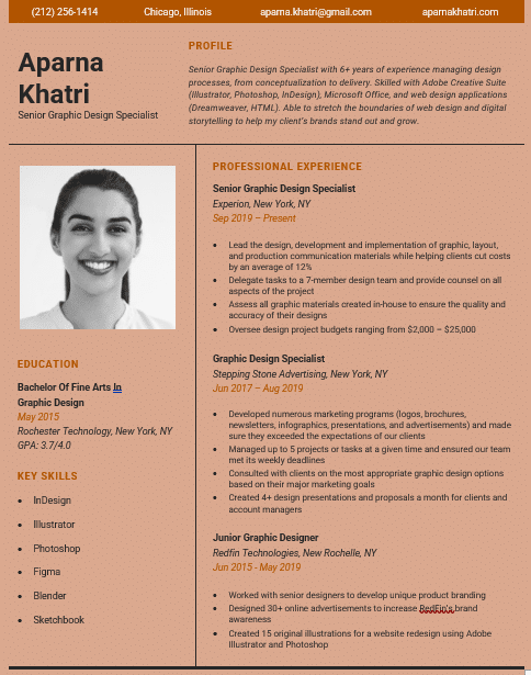 Beautiful Creative CV template