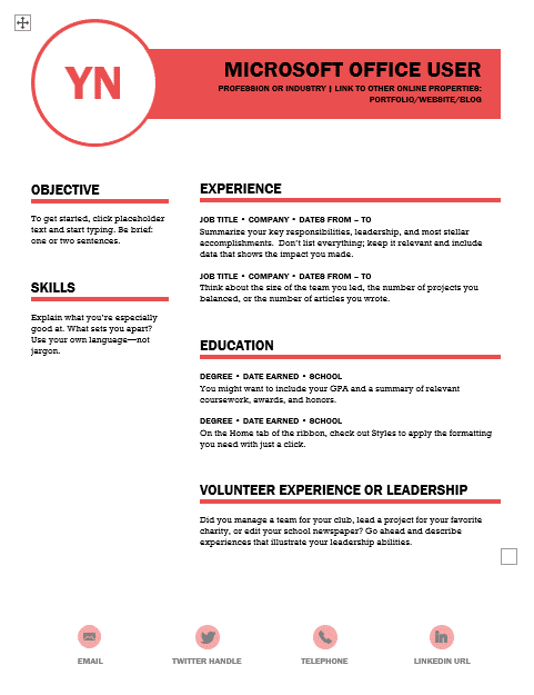 Polished CV template