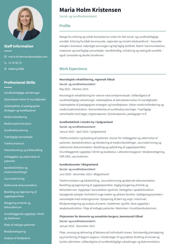 Professional CV template